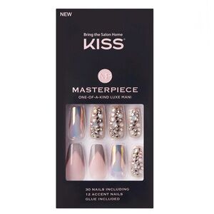 KISS Masterpiece One-of-a-Kind Luxe Nails, Long, Coffin
